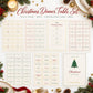Christmas Dinner Table Printables, Place Cards, Christmas Menu, Conversation Cards, Cracker Jokes, Table Sign, Christmas Table Decor