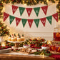 Merry Christmas Banner Printable, Christmas Bunting, Red and Green Pennant Banner, Joy Noel Banner, Christmas Mantel Decor