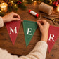 Merry Christmas Banner Printable, Christmas Bunting, Red and Green Pennant Banner, Joy Noel Banner, Christmas Mantel Decor