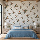 Hummingbird Wall Stickers, Vintage Bird Decor, Botanical Hummingbird Wall Decals, Living Room Girls Bedroom Peel and Stick Wall Art