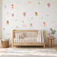 Fairy Wall Stickers, Pastel Rainbow Nursery Decor, Fairy and Rainbow Wall Decals, Girls Bedroom Pink Lilac Peel and Stick Wall Art