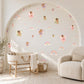 Fairy Wall Stickers, Pastel Rainbow Nursery Decor, Fairy and Rainbow Wall Decals, Girls Bedroom Pink Lilac Peel and Stick Wall Art