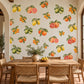 Citrus Wall Stickers, Lemon Orange Kitchen Decor, Watercolour Fruit Wall Decals, Mediterranean Dining Room Peel and Stick Wall Art