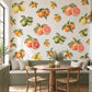 Citrus Wall Stickers, Lemon Orange Kitchen Decor, Watercolour Fruit Wall Decals, Mediterranean Dining Room Peel and Stick Wall Art