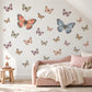 Butterfly Wall Stickers, Vintage Butterfly Nursery Decor, Butterfly Wall Decals, Girls Bedroom Coral Blue Blush Peel and Stick Wall Art