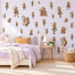 Fairy Wall Stickers, Winter Woodland Fairy Nursery Decor, Vintage Fairy Wall Decals, Girls Room Burgundy Olive Cream Peel and Stick Wall Art