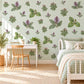 Herb Wall Stickers, Sage Green Botanical Kitchen Decor, Lavender Herb Sprig Wall Decals, Purple Flower Leaf Nursery Peel and Stick Wall Art