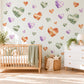 Heart Wall Stickers, Crystal Agate Amethyst Heart Decor, Watercolour Gemstone Wall Decals, Girls Room Green Purple Peel and Stick Wall Art