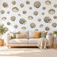 Seashell Wall Stickers, Navy Gold Shell Decor, Vintage Scallop Shell Wall Decals, Coastal Nautical Bathroom Kids Peel and Stick Wall Art