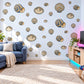 Seashell Wall Stickers, Navy Gold Shell Decor, Vintage Scallop Shell Wall Decals, Coastal Nautical Bathroom Kids Peel and Stick Wall Art