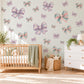 Bow Wall Stickers, Lilac Pastel Bow Nursery Decor, Ribbon Bows Wall Decals, Purple Teal Pink Girls Room Peel and Stick Wall Art