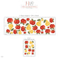 Apple Pear Wall Stickers, Cute Fruit Nursery Decor, Smiling Apples and Pears Wall Decals, Red Yellow Kids Room Peel and Stick Wall Art