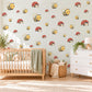Bee Wall Stickers, Bumble Bee and Ladybird Nursery Decor, Cute Bug Wall Decals, Yellow Red Kids Room Peel and Stick Wall Art