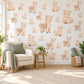 Alpaca Wall Stickers, Cute Llama Nursery Decor, Fluffy Baby Alpaca Wall Decals, Cream Beige Neutral Kids Room Peel and Stick Wall Art