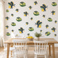 Firefly Wall Stickers, Cute Bug Nursery Decor, Fireflies and Caterpillars Wall Decals, Navy Yellow Green Kids Room Peel and Stick Wall Art