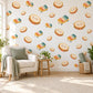Music Wall Stickers, Musical Instrument Nursery Decor, Tambourine and Xylophone Wall Decals, Retro Teal Orange Kids Peel and Stick Art
