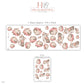 Kitten Wall Stickers, Cute Cat and Blossom Nursery Decor, Sleepy Kittens Wall Decals, Blush Pink Grey Girls Room Peel and Stick Wall Art