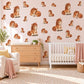 Pony Wall Stickers, Baby Horse Nursery Decor, Cute Chestnut Pony Wall Decals, Brown Neutral Farm Kids Room Peel and Stick Wall Art