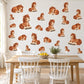 Pony Wall Stickers, Baby Horse Nursery Decor, Cute Chestnut Pony Wall Decals, Brown Neutral Farm Kids Room Peel and Stick Wall Art