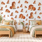 Pony Wall Stickers, Baby Horse Nursery Decor, Cute Chestnut Pony Wall Decals, Brown Neutral Farm Kids Room Peel and Stick Wall Art