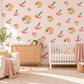 Art Wall Stickers, Paint Palette and Brush Nursery Decor, Little Artist Wall Decals, Coral Teal Mustard Playroom Peel and Stick Wall Art