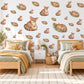 Numbat Wall Stickers, Australian Animal Nursery Decor, Cute Striped Numbat Wall Decals, Rust Green Neutral Kids Room Peel and Stick Art