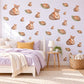 Numbat Wall Stickers, Australian Animal Nursery Decor, Cute Striped Numbat Wall Decals, Rust Green Neutral Kids Room Peel and Stick Art