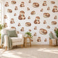Otter Wall Stickers, Baby Otter Nursery Decor, Sleepy Otters and Pebbles Wall Decals, Brown Neutral River Animal Kids Peel and Stick Art