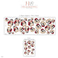 Penguin Wall Stickers, Christmas Penguin Nursery Decor, Hot Cocoa Penguins Wall Decals, Red Grey Winter Kids Room Peel and Stick Wall Art