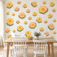 Calendula Wall Stickers, Yellow Flower Nursery Decor, Sunny Calendula Blooms Wall Decals, Golden Apricot Green Floral Peel and Stick Art