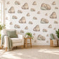Walrus Wall Stickers, Baby Walrus Nursery Decor, Sleepy Arctic Walrus Wall Decals, Taupe Sage Neutral Kids Room Peel and Stick Wall Art