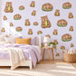 Wombat Wall Stickers, Baby Wombat Nursery Decor, Australian Animal Wall Decals, Pear Green Cocoa Kids Room Peel and Stick Wall Art
