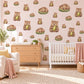 Wombat Wall Stickers, Baby Wombat Nursery Decor, Australian Animal Wall Decals, Pear Green Cocoa Kids Room Peel and Stick Wall Art