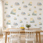 Budgie Wall Stickers, Baby Bird Nursery Decor, Budgerigar Wall Decals, Lemon Powder Blue Sage Kids Room Peel and Stick Wall Art