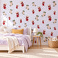 Christmas Sock Wall Stickers, Winter Stocking Nursery Decor, Fair Isle Knit Wall Decals, Red Sage Cream Kids Room Peel and Stick Wall Art