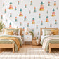 Lighthouse Wall Stickers, Nautical Nursery Decor, Seaside Lighthouse Wall Decals, Coral Teal Cream Kids Room Peel and Stick Wall Art