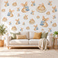 Jerboa Wall Stickers, Baby Desert Animal Nursery Decor, Cute Mouse Wall Decals, Honey Dusty Blue Kids Room Peel and Stick Wall Art