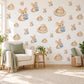 Jerboa Wall Stickers, Baby Desert Animal Nursery Decor, Cute Mouse Wall Decals, Honey Dusty Blue Kids Room Peel and Stick Wall Art