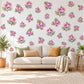 Fuchsia Wall Stickers, Lilac Flower Nursery Decor, Floral Bell Wall Decals, Dusty Rose Sage Girls Kids Room Peel and Stick Wall Art