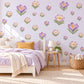 Crocus Wall Stickers, Spring Flower Nursery Decor, Mauve Floral Wall Decals, Saffron Sage Cottage Girls Room Peel and Stick Wall Art