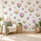 Crocus Wall Stickers, Spring Flower Nursery Decor, Mauve Floral Wall Decals, Saffron Sage Cottage Girls Room Peel and Stick Wall Art