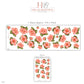 Hibiscus Wall Stickers, Tropical Flower Nursery Decor, Coral Pink Floral Wall Decals, Peach Olive Girls Room Peel and Stick Wall Art