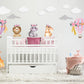 Safari Animal Wall Sticker Nursery Wall StickerCloud Wall Decal Animal Nursery Wall Sticker