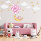 Pink Balloon Wall Sticker Sleeping Sticker Pink Balloon Nursery Wall Decal