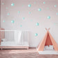 Pastel Blue Rustic Stars Wall Stickers, Nursery Wall Stickers, Blue Star Wall Decals, Boy's Bedroom Wall Stickers, Blue Nursery Wall Decor