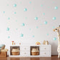 Pastel Blue Rustic Stars Wall Stickers, Nursery Wall Stickers, Blue Star Wall Decals, Boy's Bedroom Wall Stickers, Blue Nursery Wall Decor