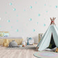 Pastel Blue Rustic Stars Wall Stickers, Nursery Wall Stickers, Blue Star Wall Decals, Boy's Bedroom Wall Stickers, Blue Nursery Wall Decor