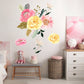 Large Pink and Yellow Floral Design Home and Nursery Wall Stickers