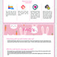 Extra Large Bunny on Ladder and Stars, Kid's Bedroom Reusable Nursery Wall Stickers