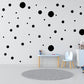 Black Rustic Spots Wall Stickers, Nursery Wall Stickers, Black Polka Dot Wall Stickers, Removable Stickers Wall, Boho Nursery Wall Decor